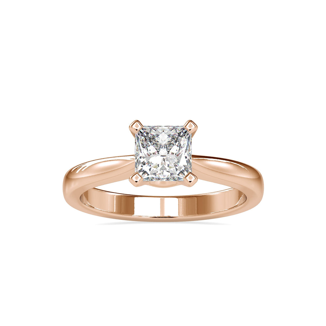 Elegant Gold Princess Cut Diamond Ring 2