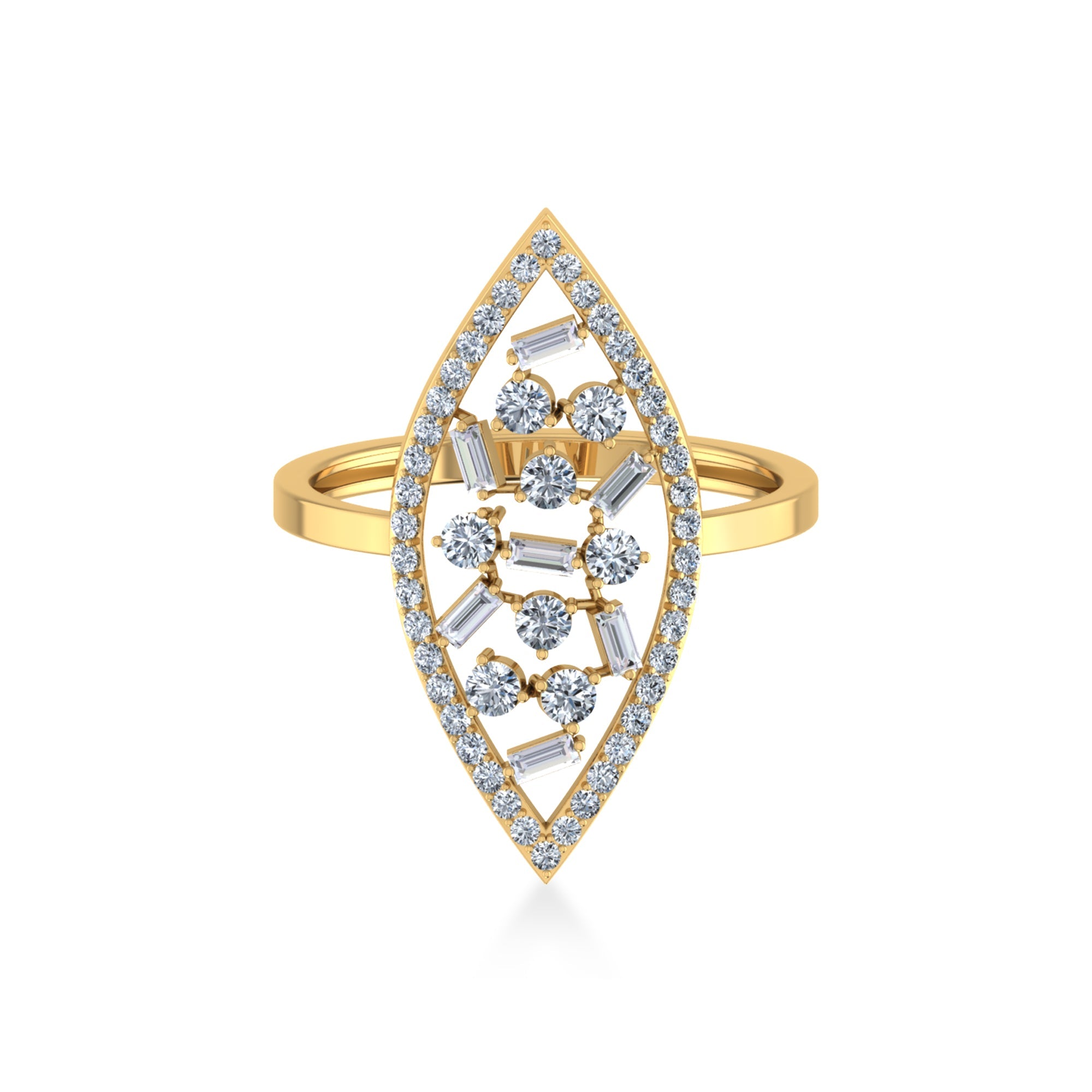 Elegant Marquise Halo Lab-Grown Diamond Ring