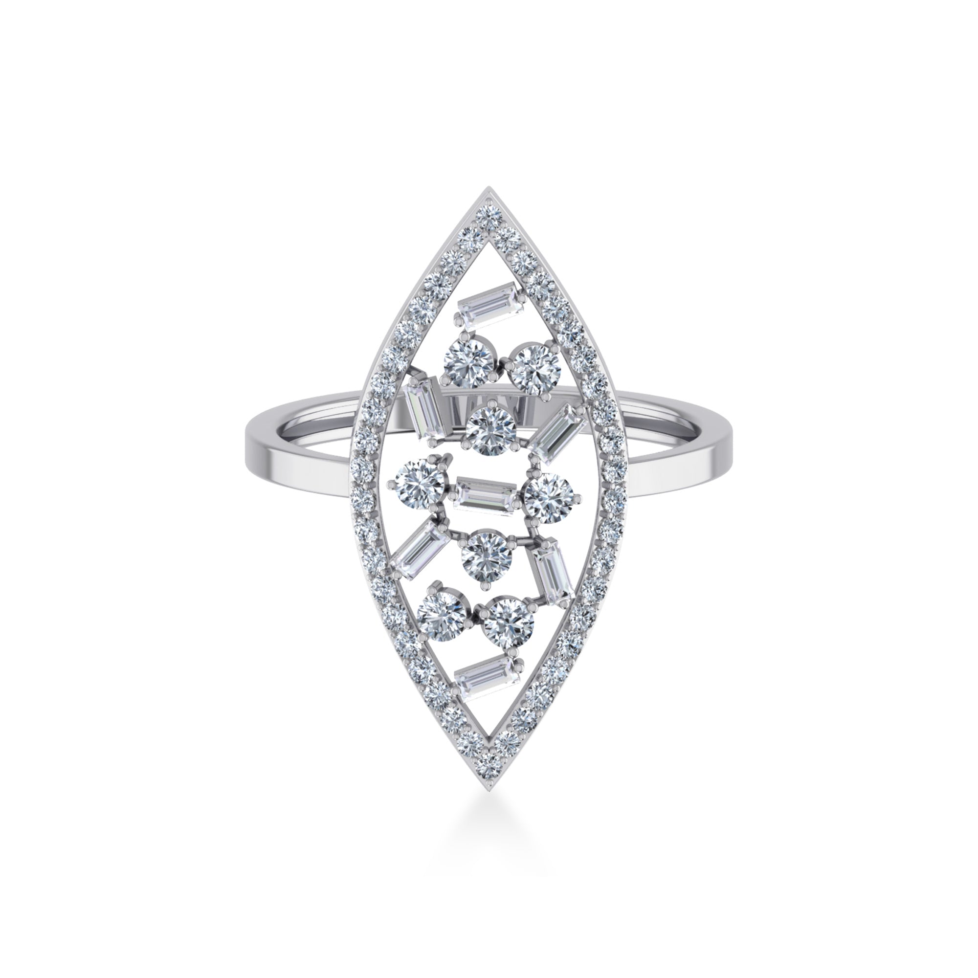 Elegant Marquise Halo Lab-Grown Diamond Ring7