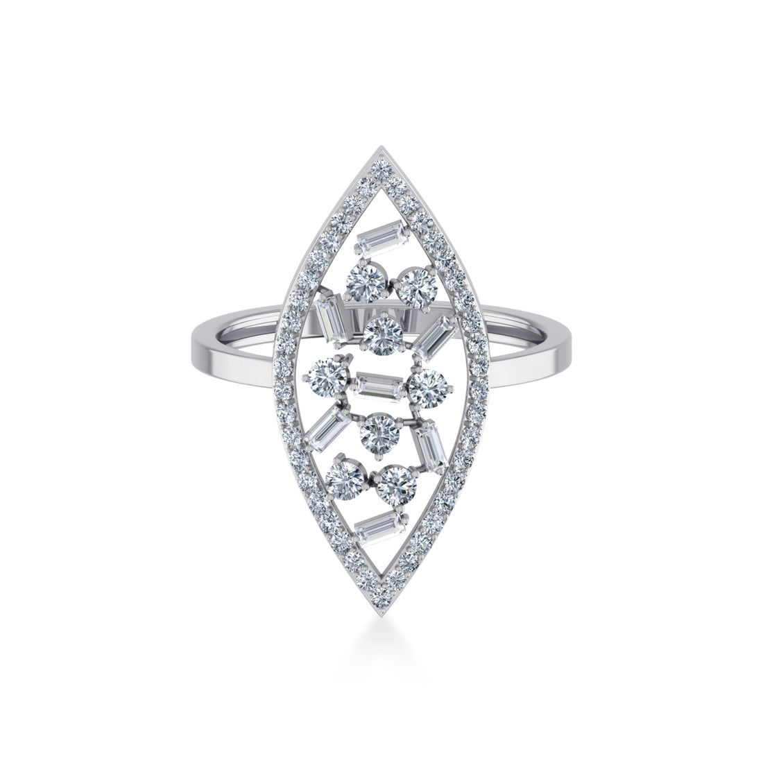 Elegant Marquise Halo Lab-Grown Diamond Ring7