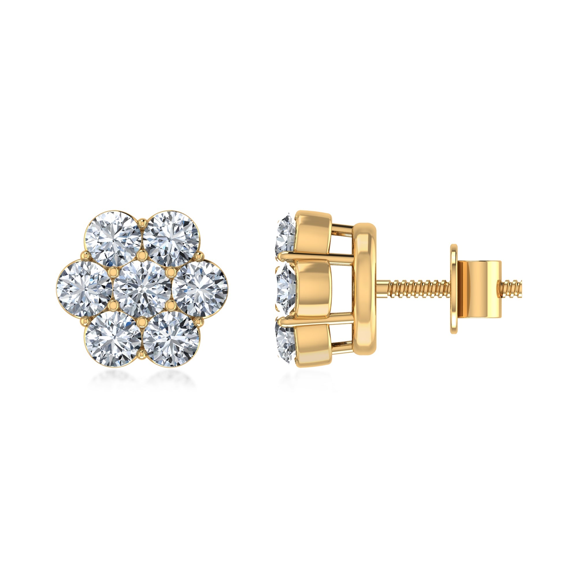 Elegant Petal Lab Grown Diamond Earrings