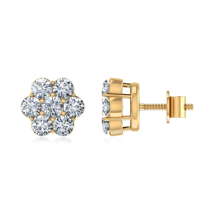 Elegant Petal Lab Grown Diamond Earrings