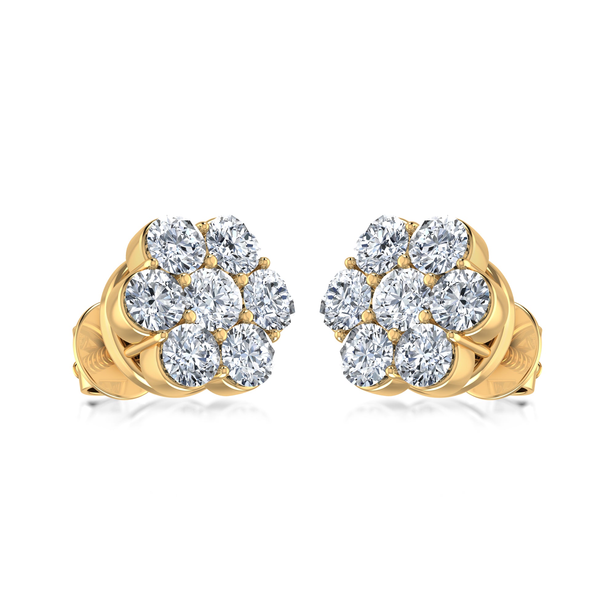 Elegant Petal Lab Grown Diamond Earrings