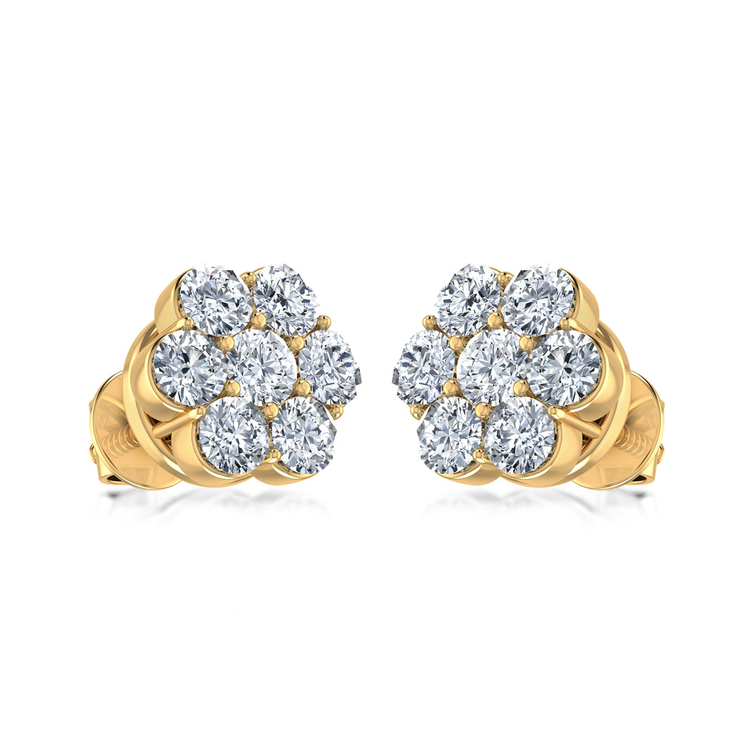 Elegant Petal Lab Grown Diamond Earrings