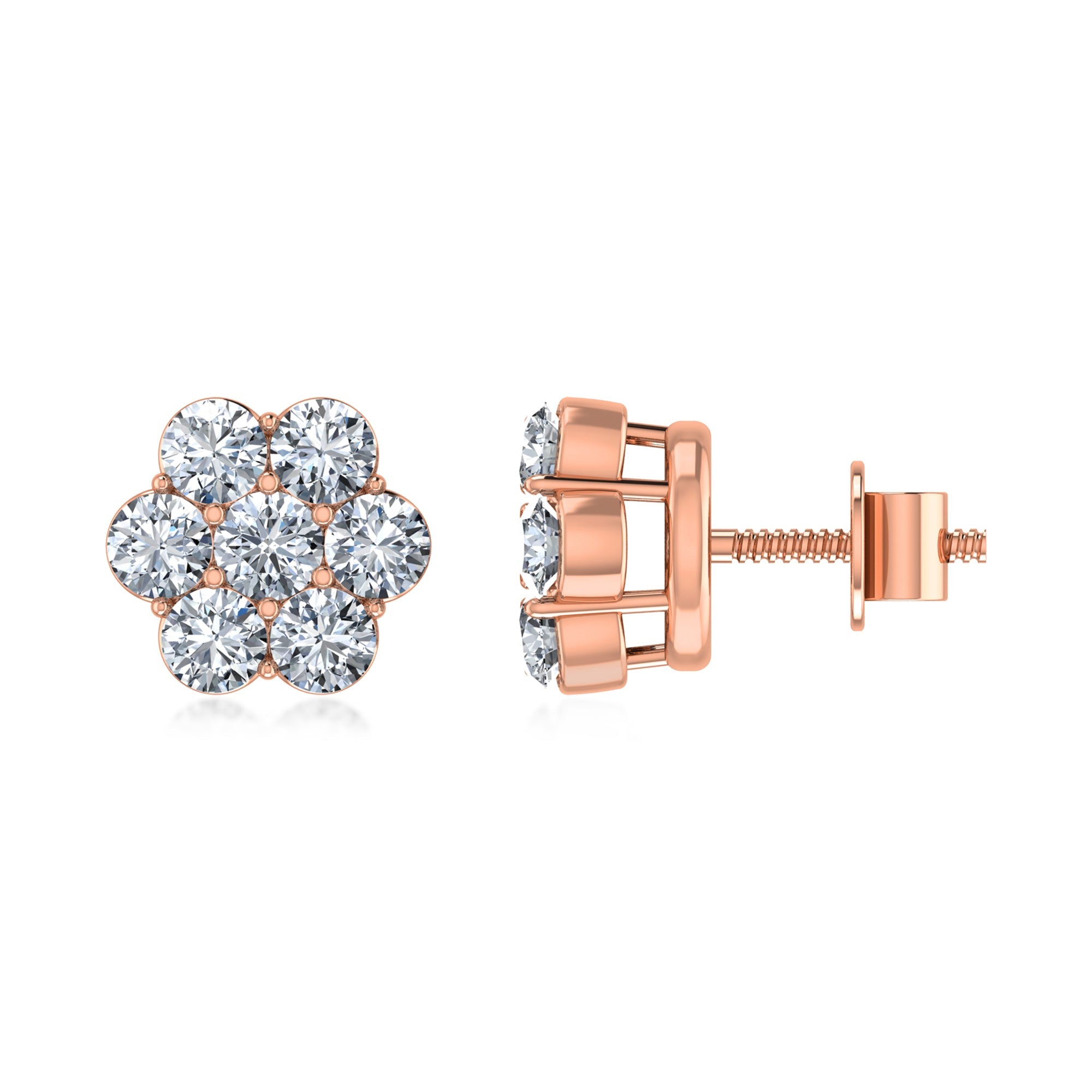 Elegant Petal Lab Grown Diamond Earrings