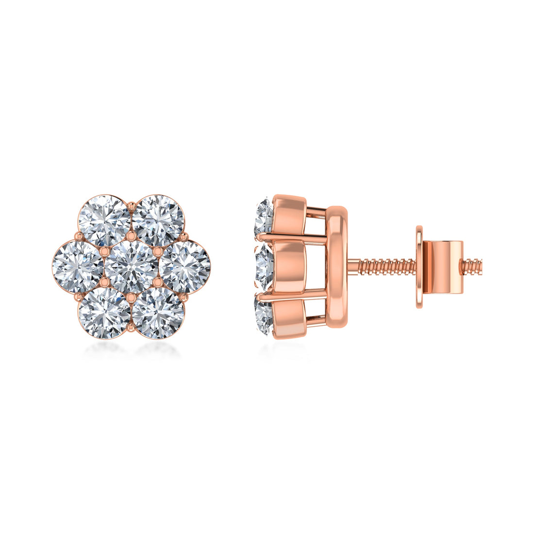 Elegant Petal Lab Grown Diamond Earrings