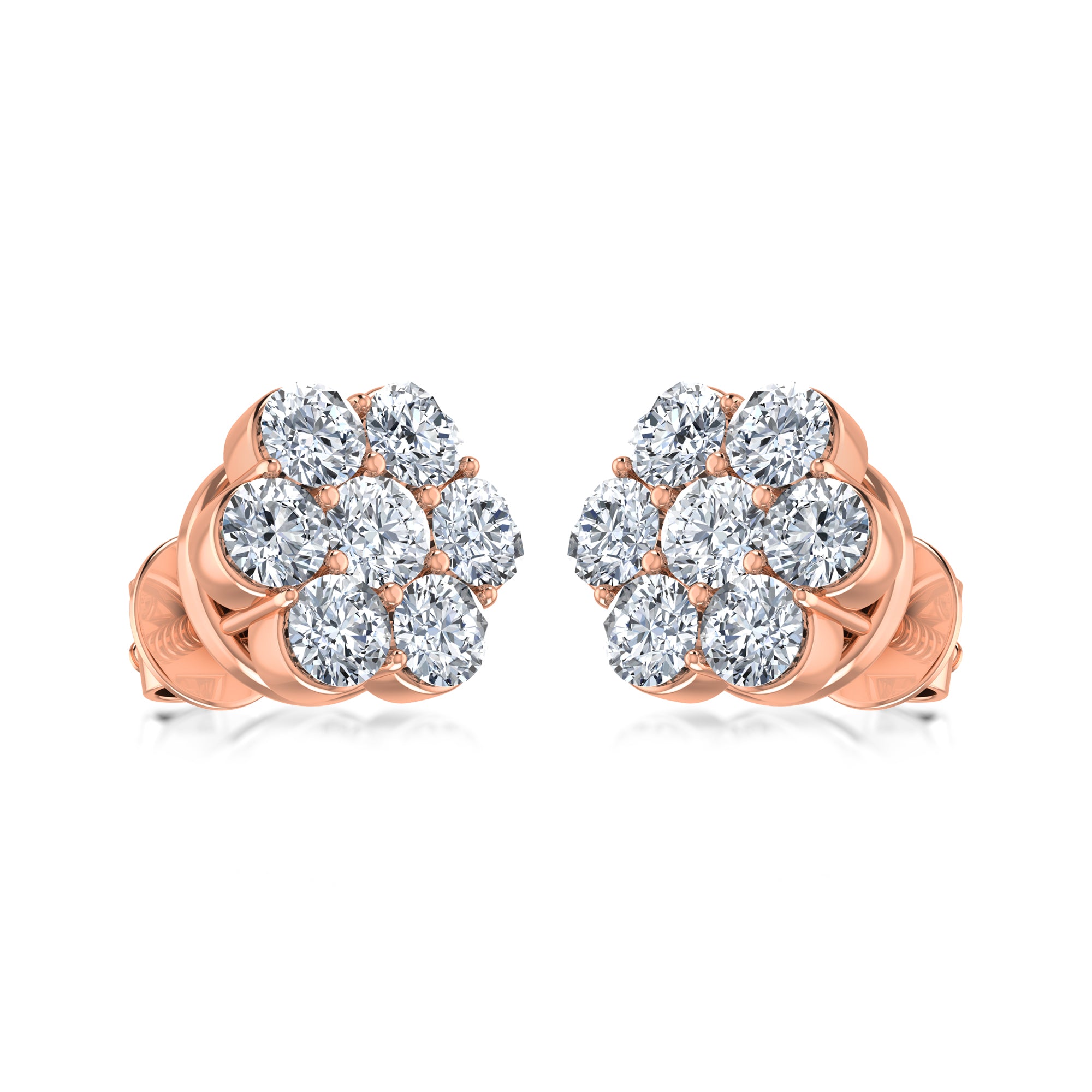 Elegant Petal Lab Grown Diamond Earrings