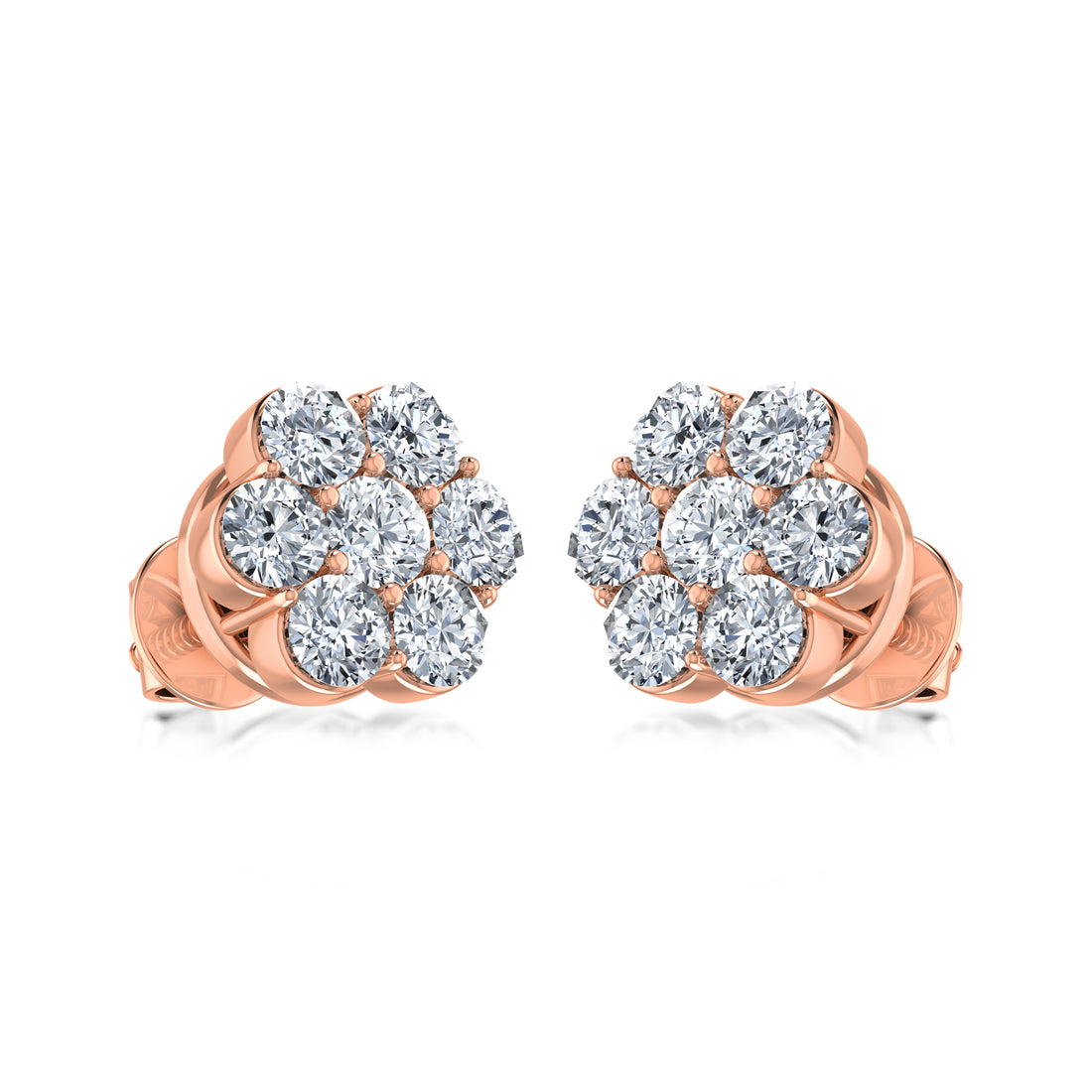 Elegant Petal Lab Grown Diamond Earrings