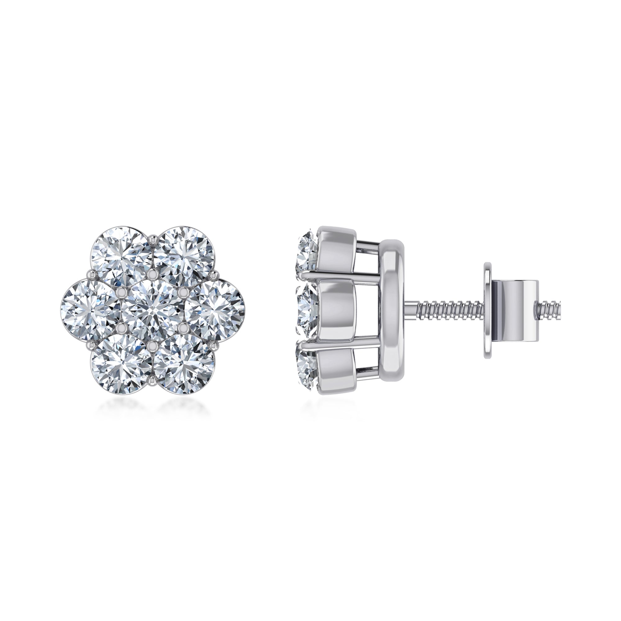 Elegant Petal Lab Grown Diamond Earrings