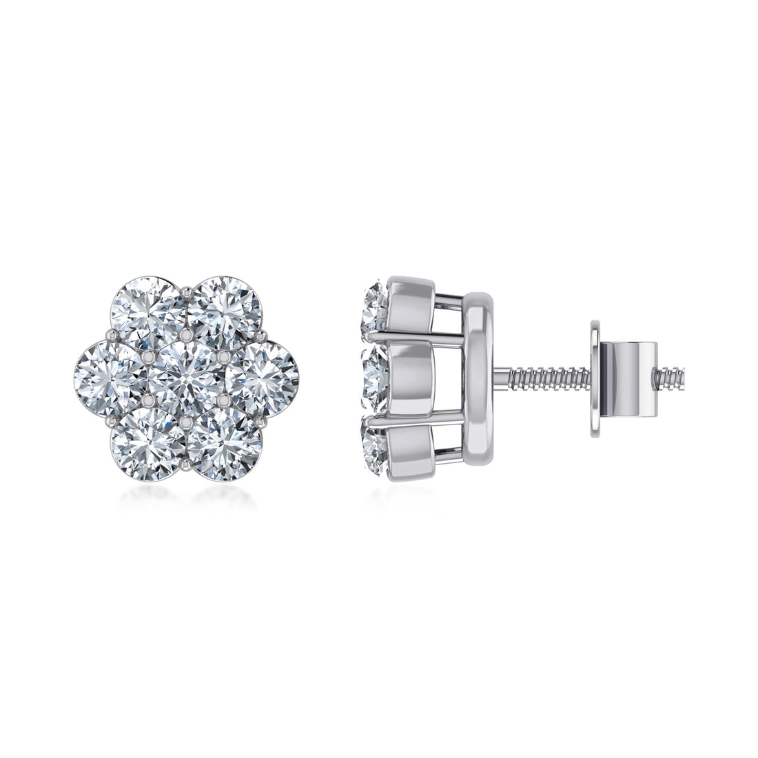Elegant Petal Lab Grown Diamond Earrings