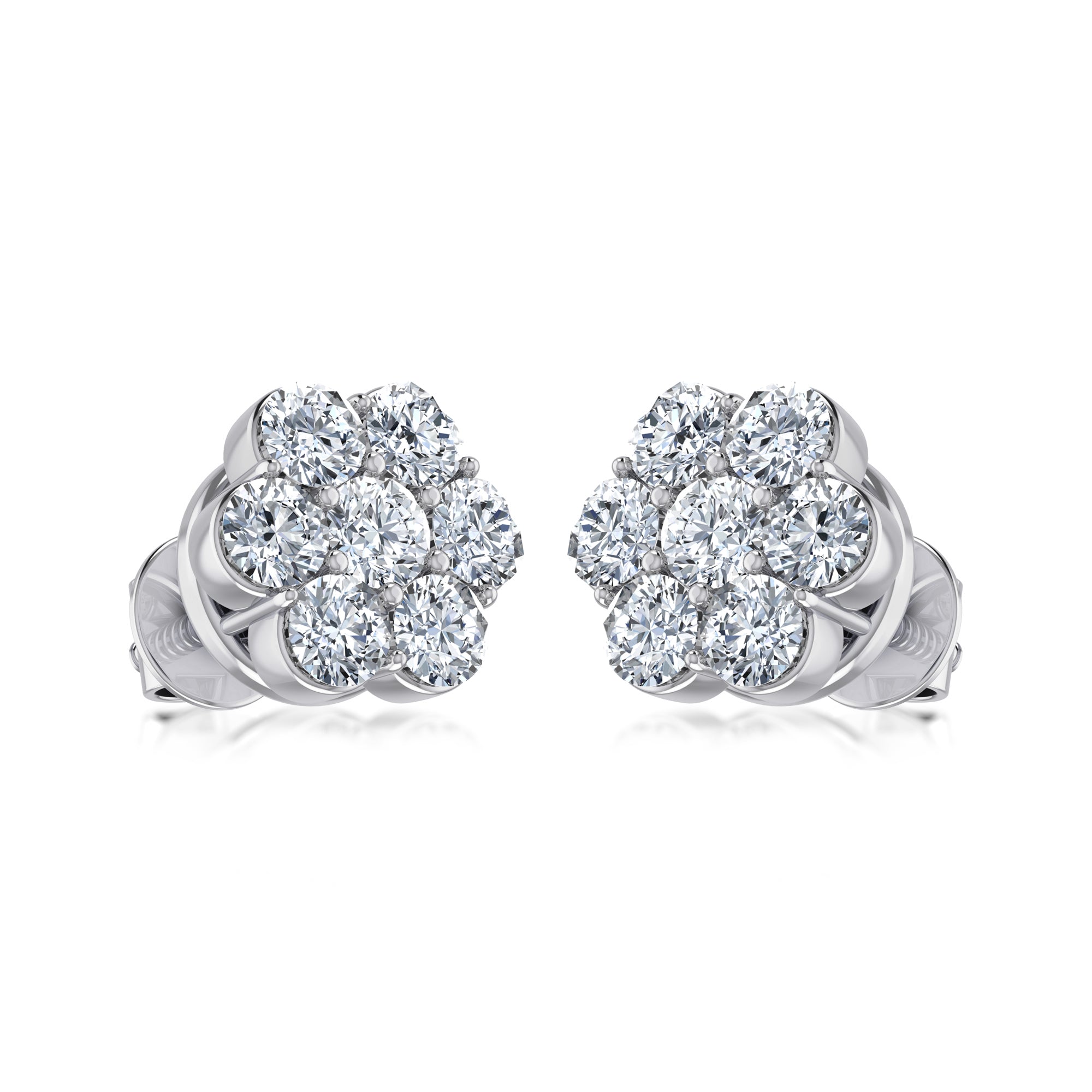 Elegant Petal Lab Grown Diamond Earrings