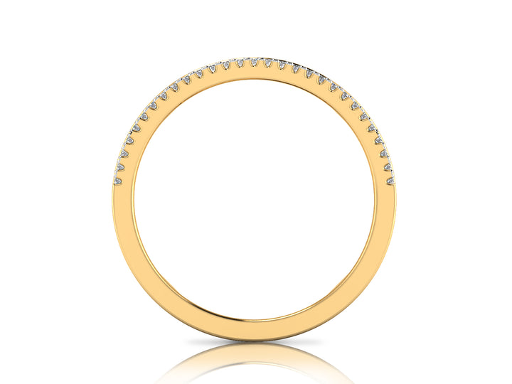 Elegant Wide Band Diamond Ring 8