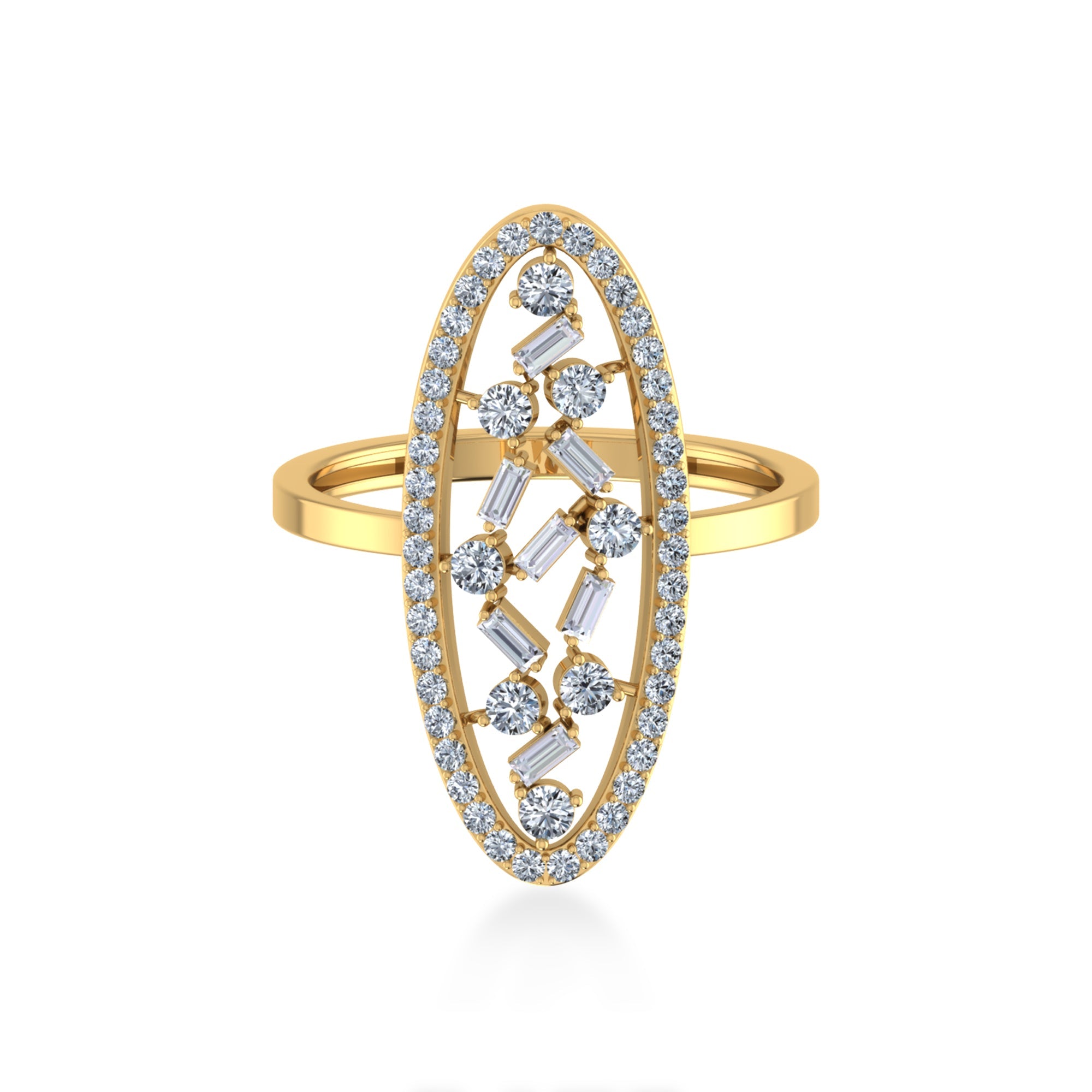 Elongated Marquise Lab-Grown Diamond Ring