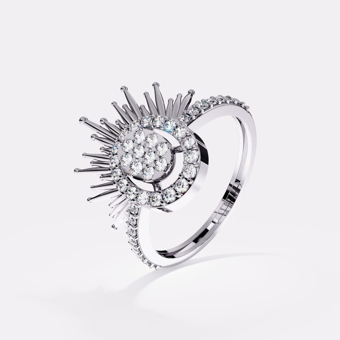 Embellished Drop Diamond Ring