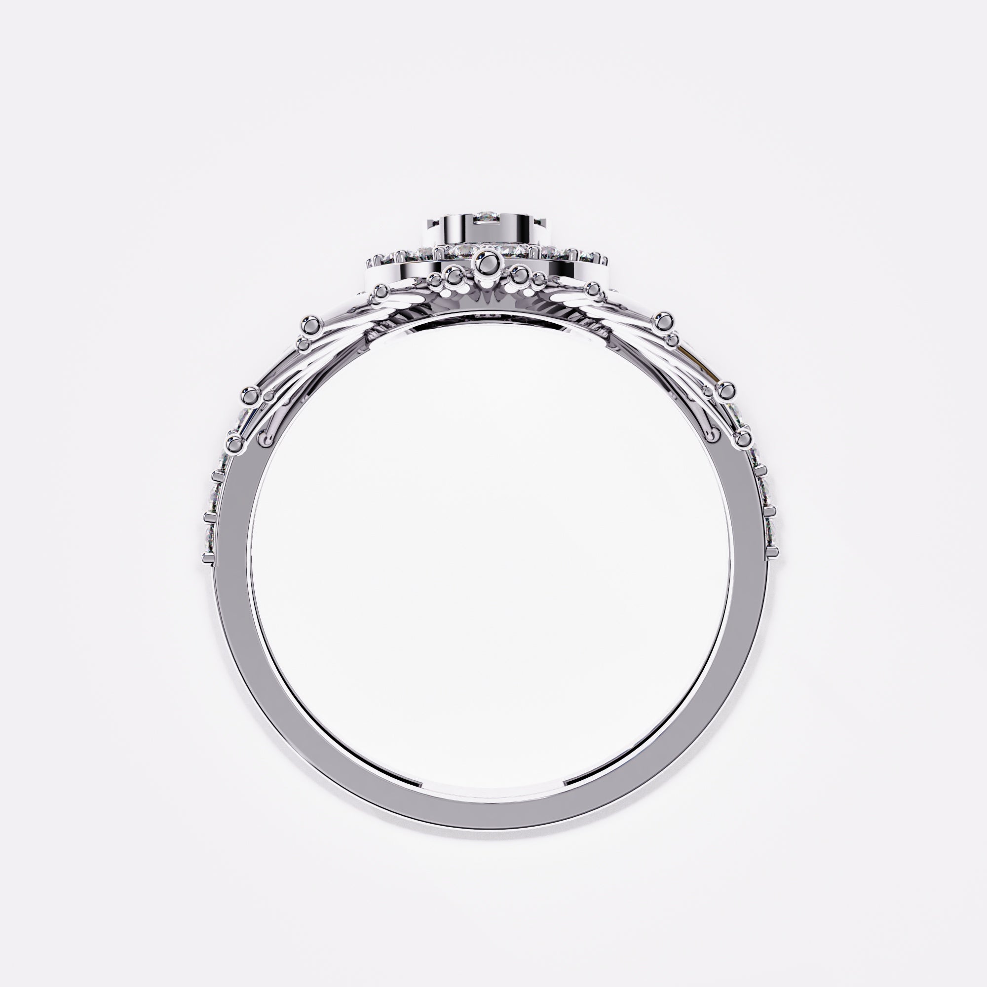 Embellished Drop Diamond Ring