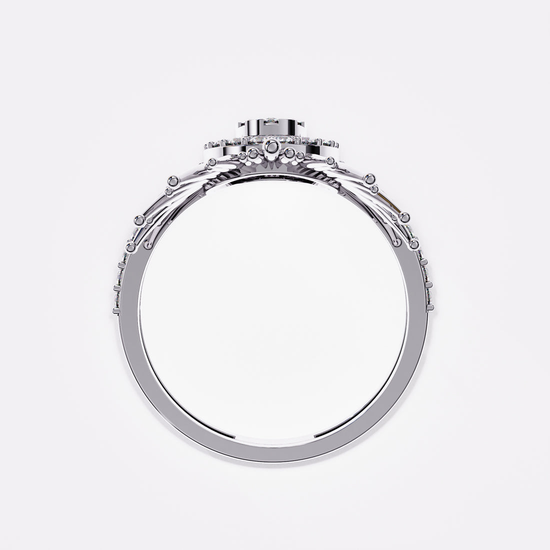 Embellished Drop Diamond Ring