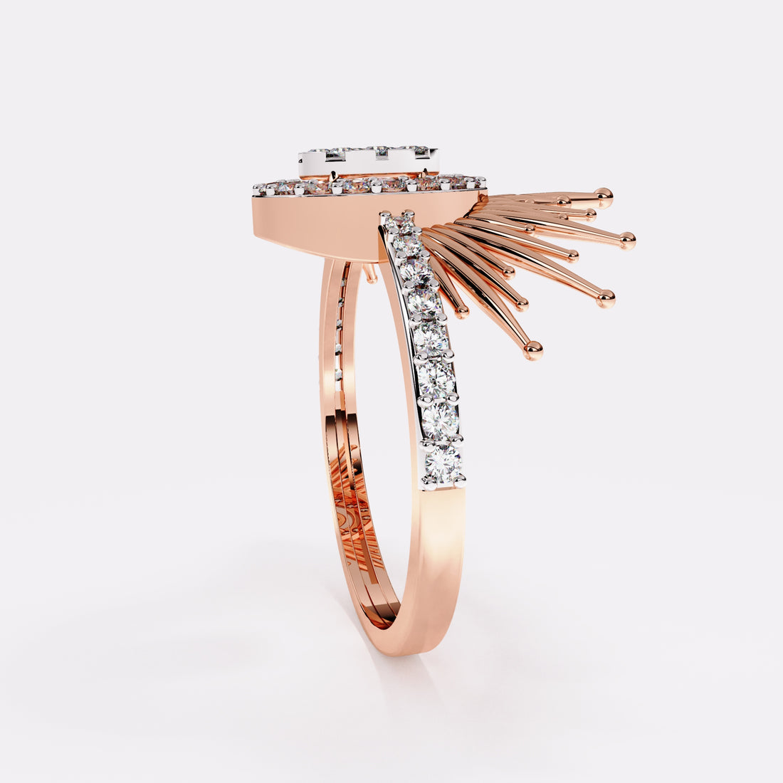 Embellished Drop Diamond Ring