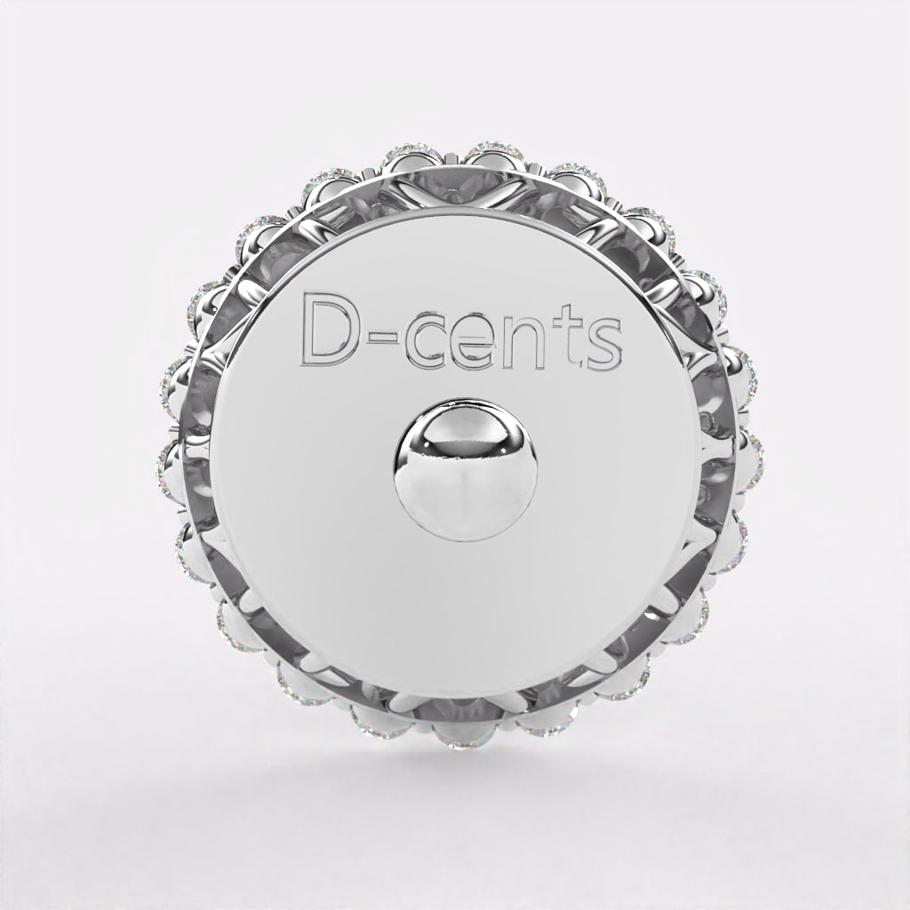 Ember Glow Diamond Stud Earrings In 925 Silver