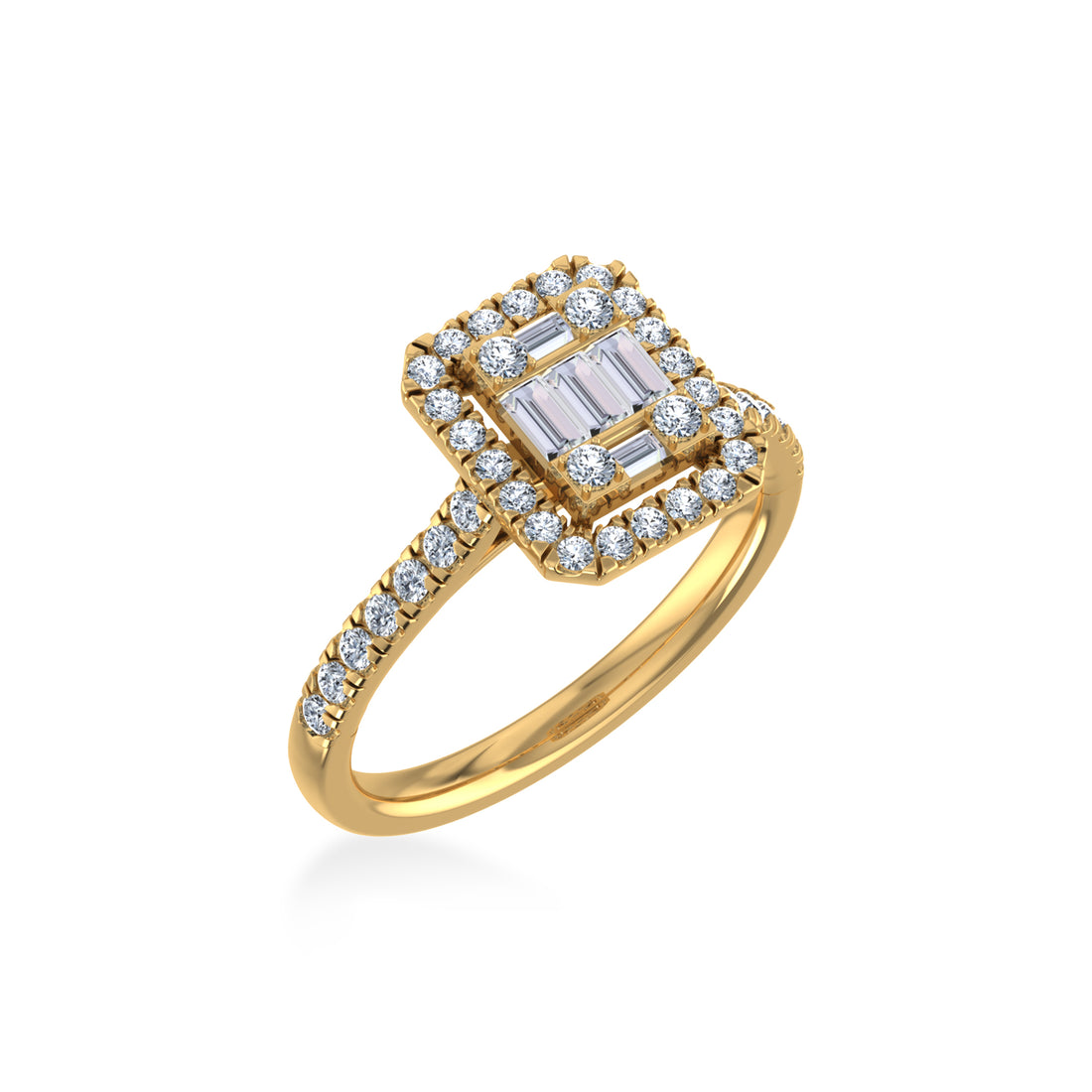 Emerald-Cut Halo Lab-Grown Diamond Ring 2
