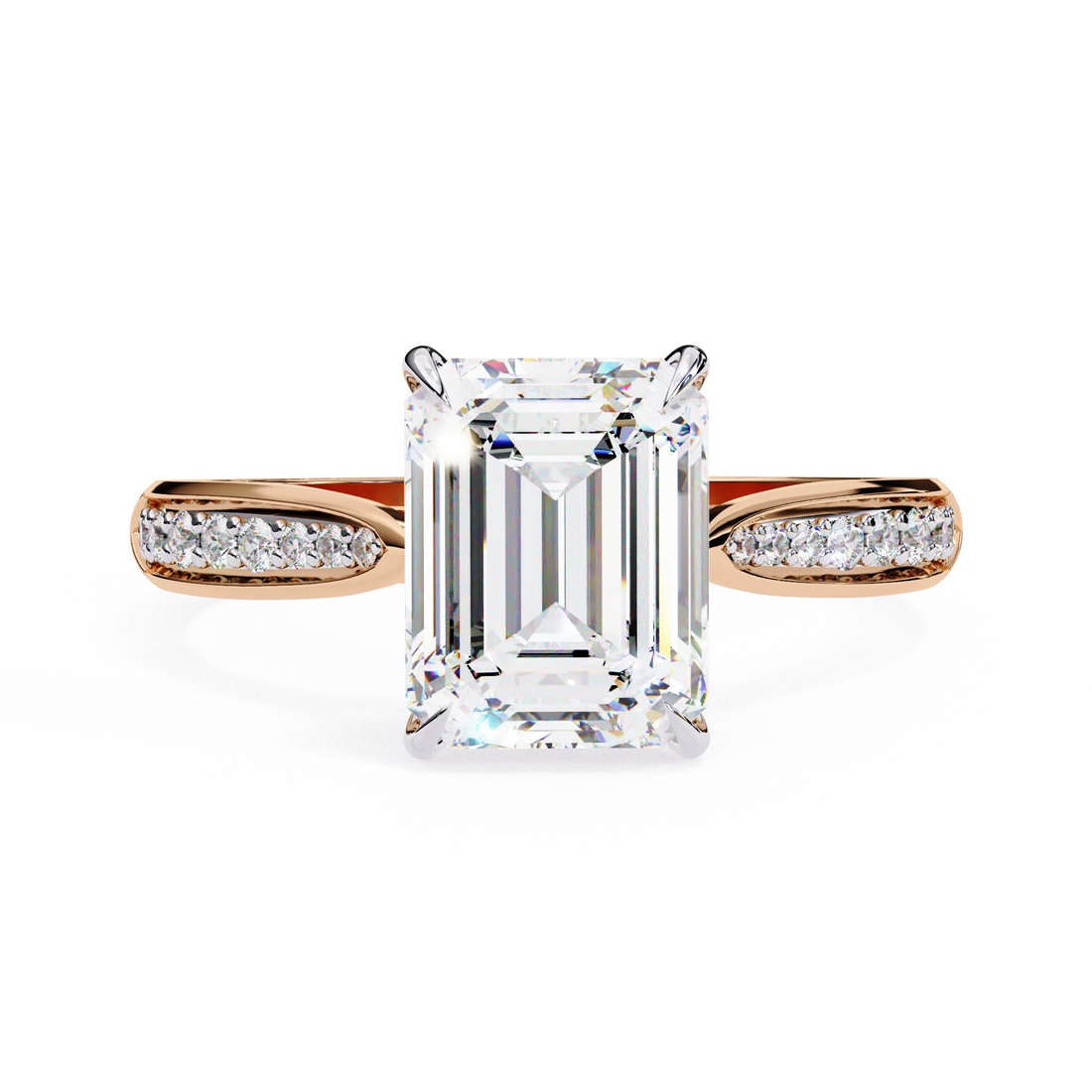 Emerald Cut Ring with Diamond Accents6