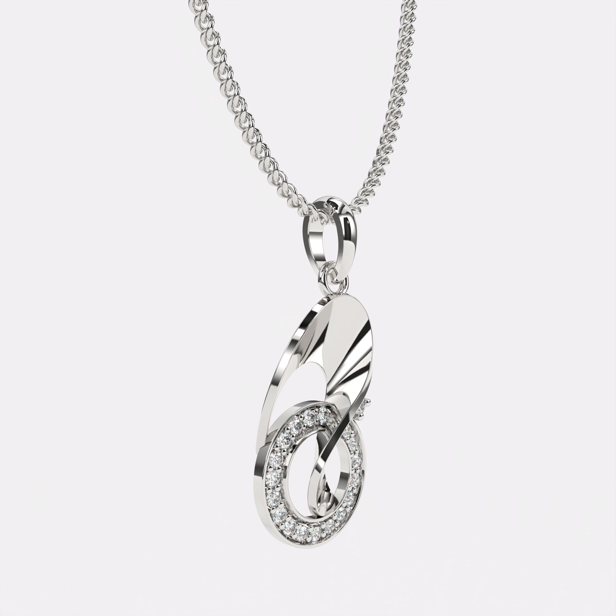Enchanted Diamond Pendant In 925 Silver