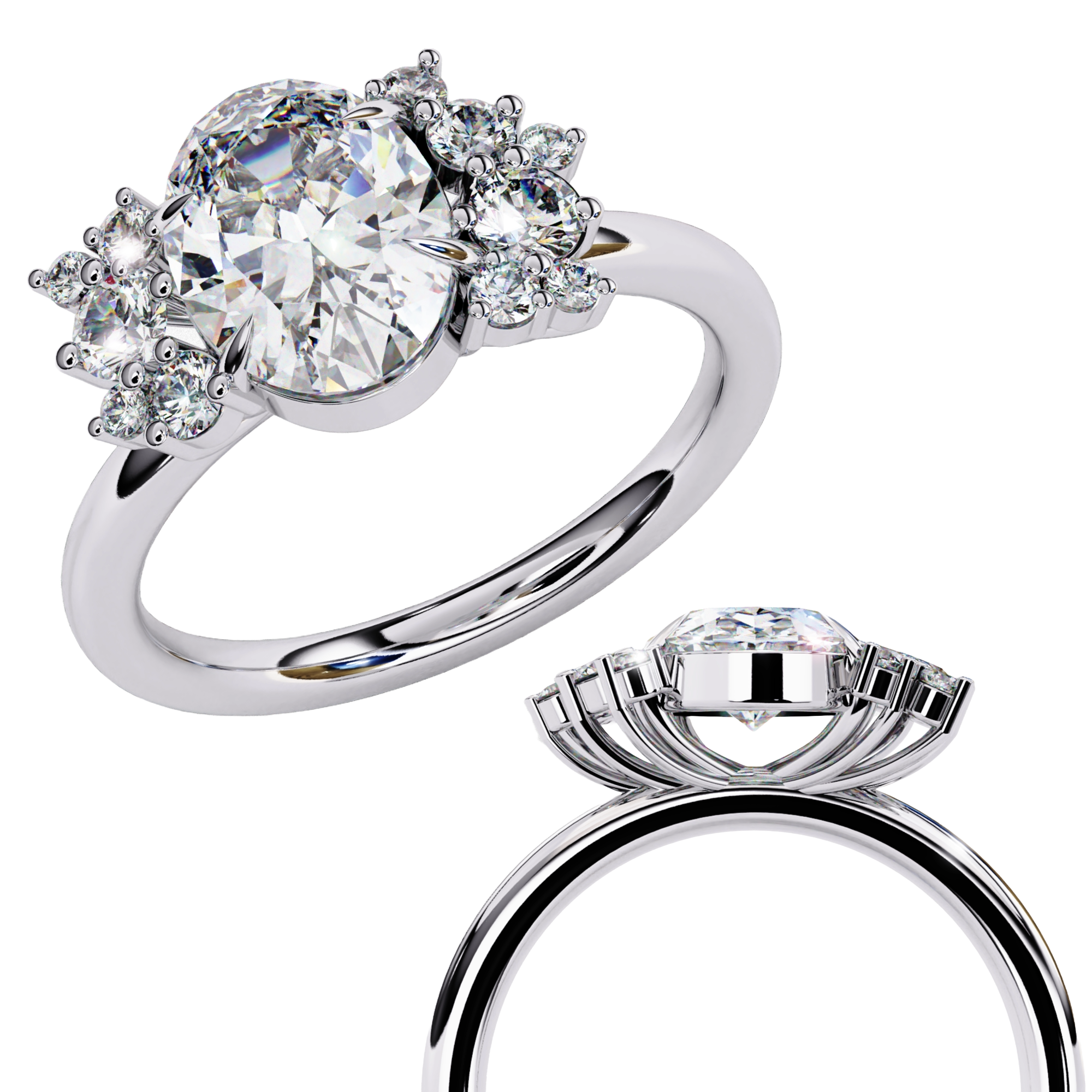 Enchanting Design Diamond Ring 12