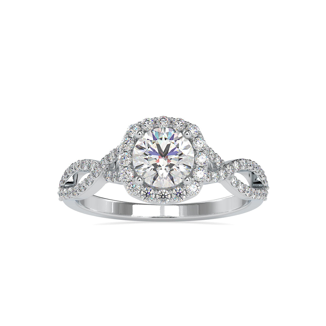 Entwine Sparkling Round Diamond Ring 4