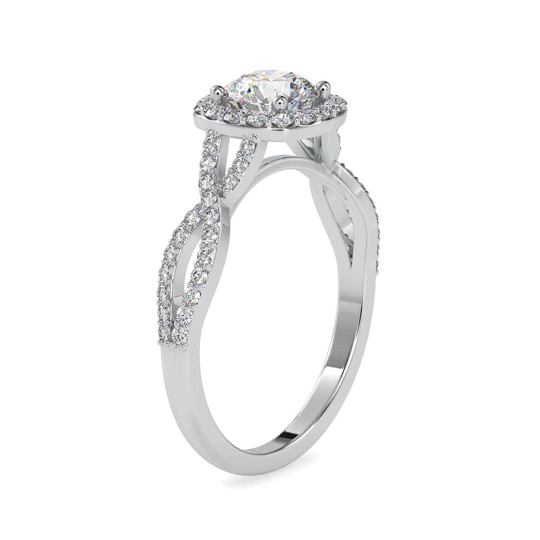 Entwine Sparkling Round Diamond Ring 5