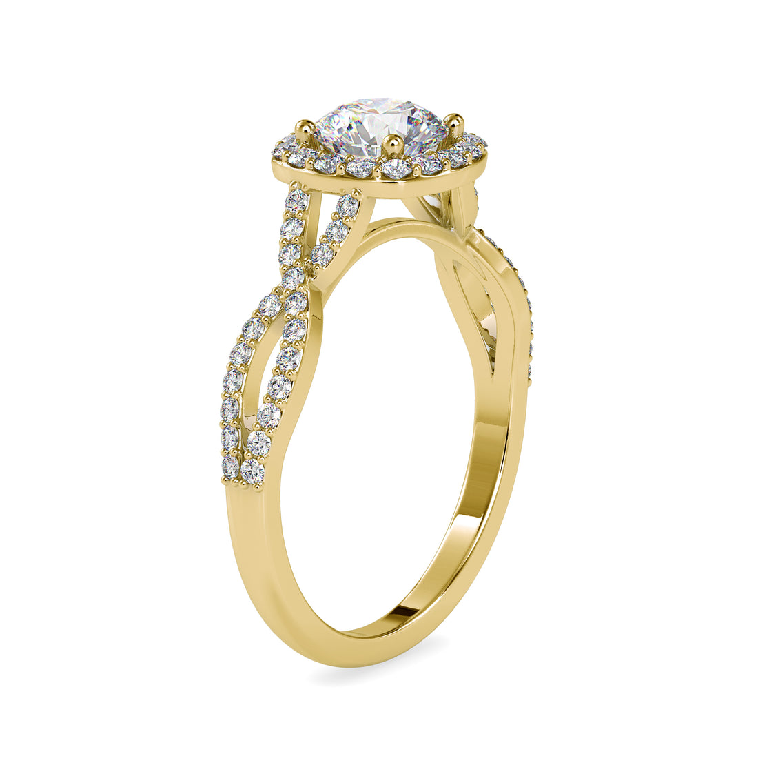 Entwine Sparkling Round Diamond Ring 6