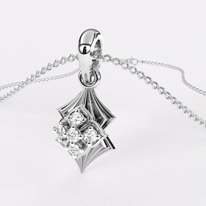 Eternal Flame Diamond Pendant in 925 Silver
