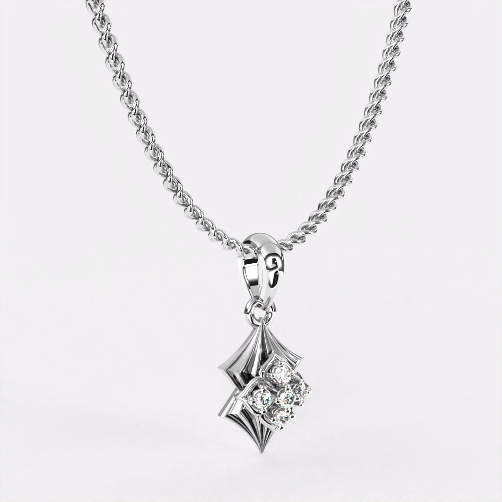 Eternal Flame Diamond Pendant in 925 Silver