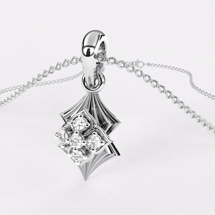 Eternal Flame Diamond Pendant in 925 Silver