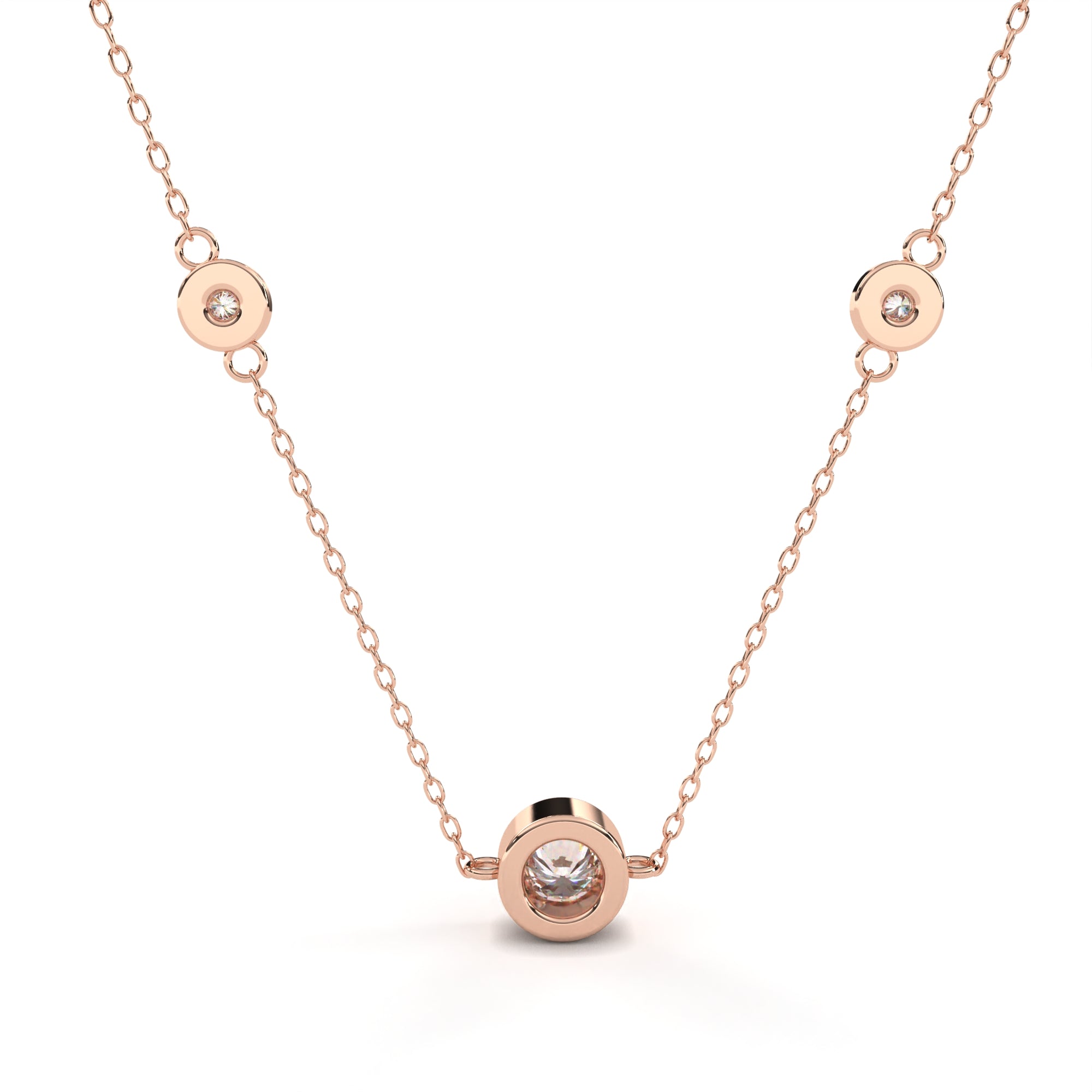 Eternal Halo Diamond Necklace