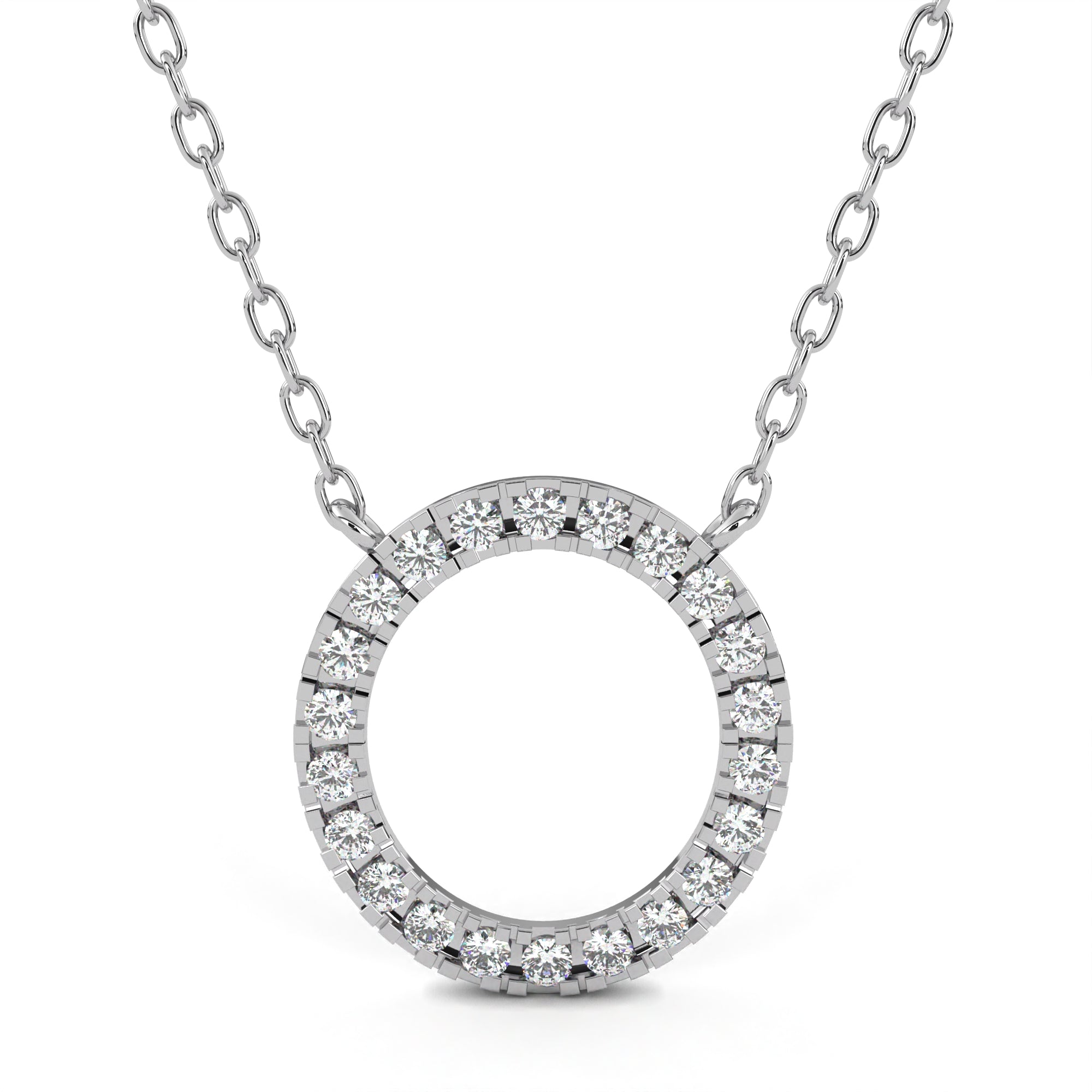 Eternal Orbit Diamond Pendant  In 925 Silver