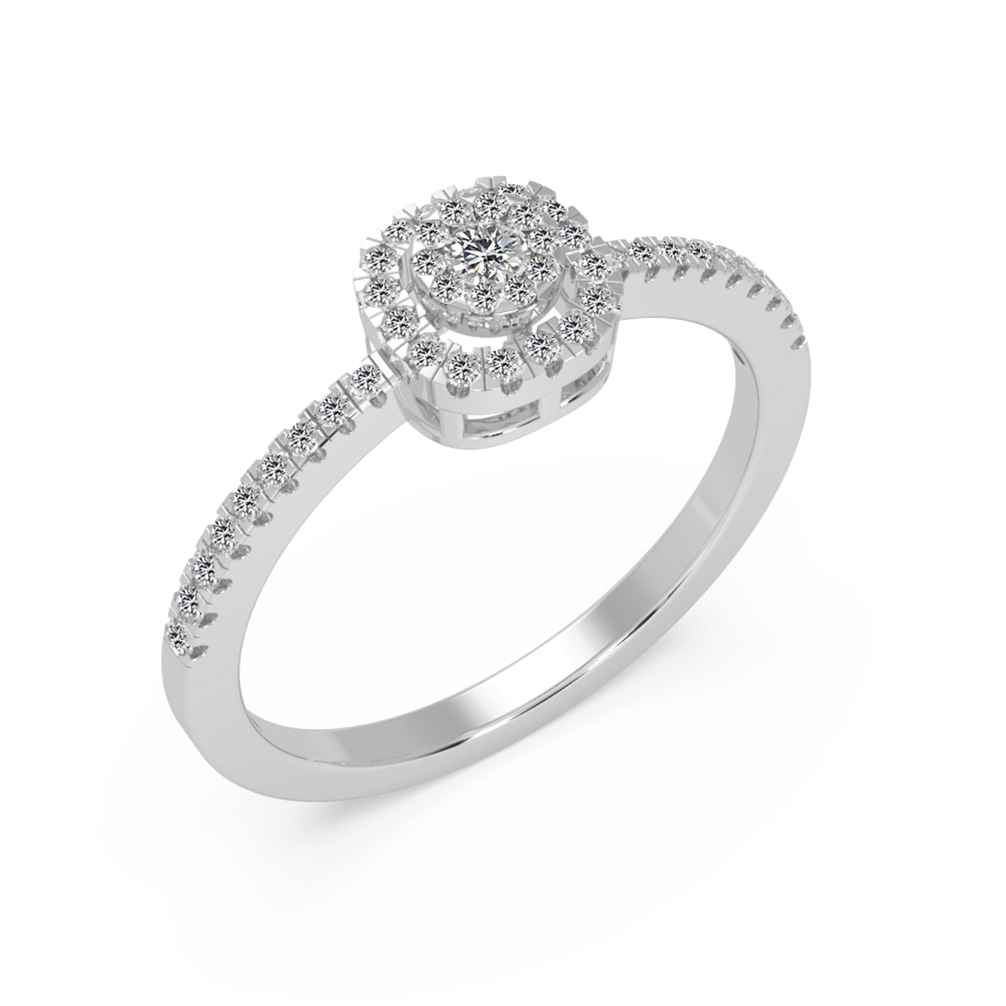 Ethical Lab-Grown Diamond Halo Ring