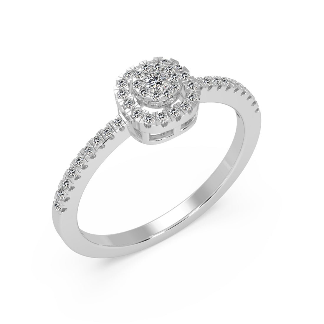 Ethical Lab-Grown Diamond Halo Ring