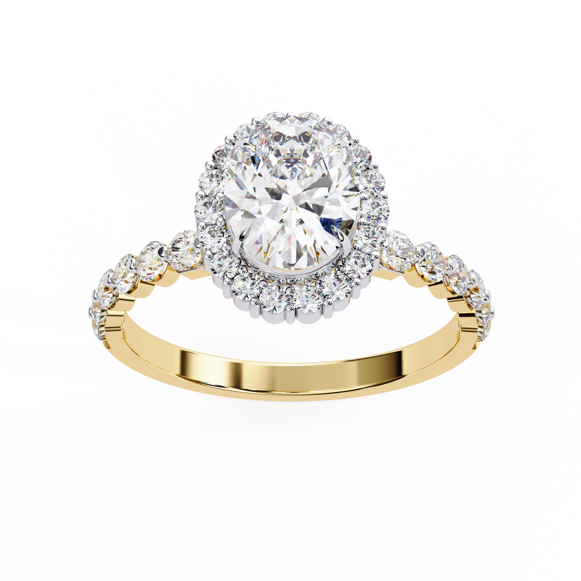 Evelyn Solitaire Oval Diamond Ring