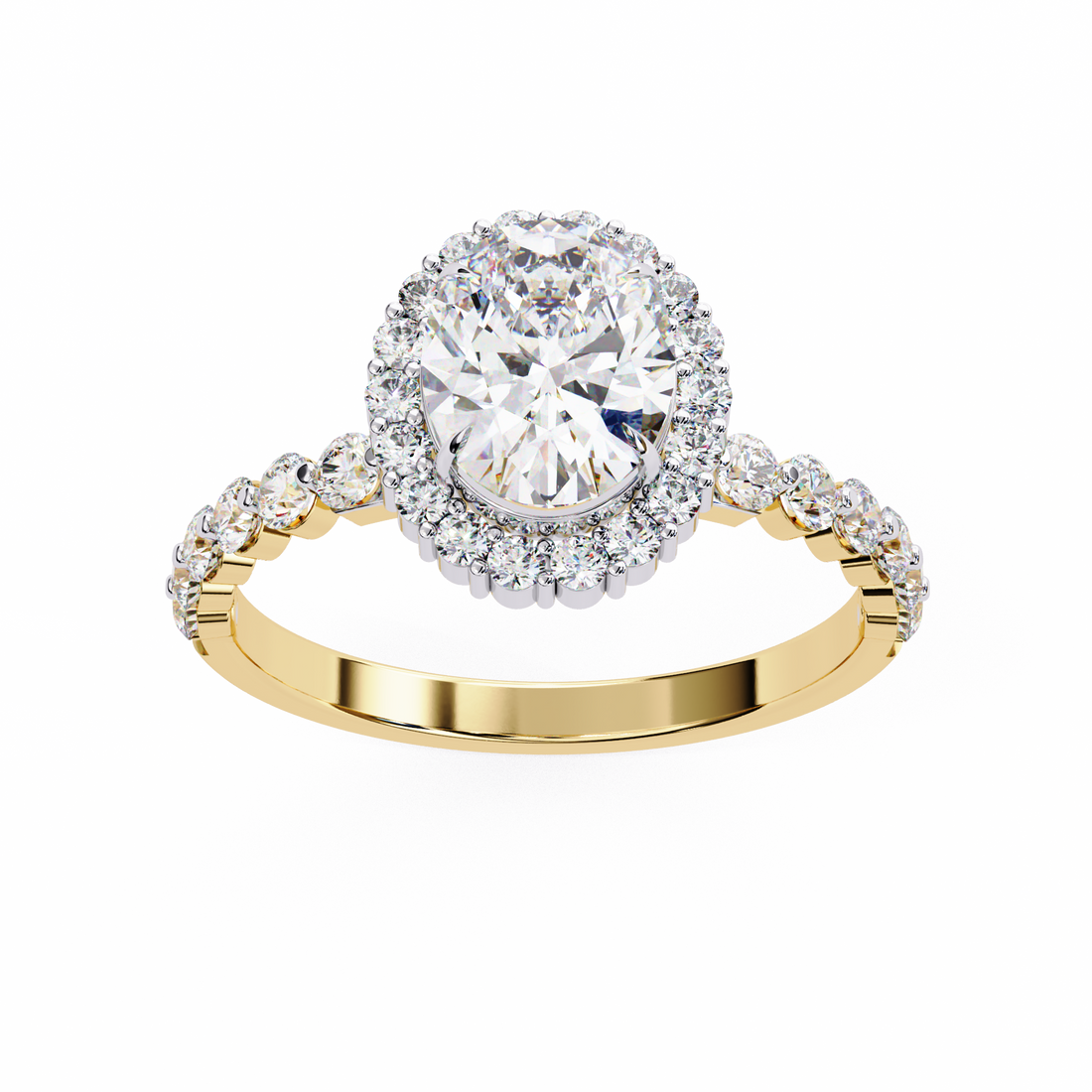 Evelyn Solitaire Oval Diamond Ring