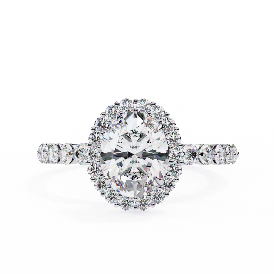 Evelyn Solitaire Oval Diamond Ring 10