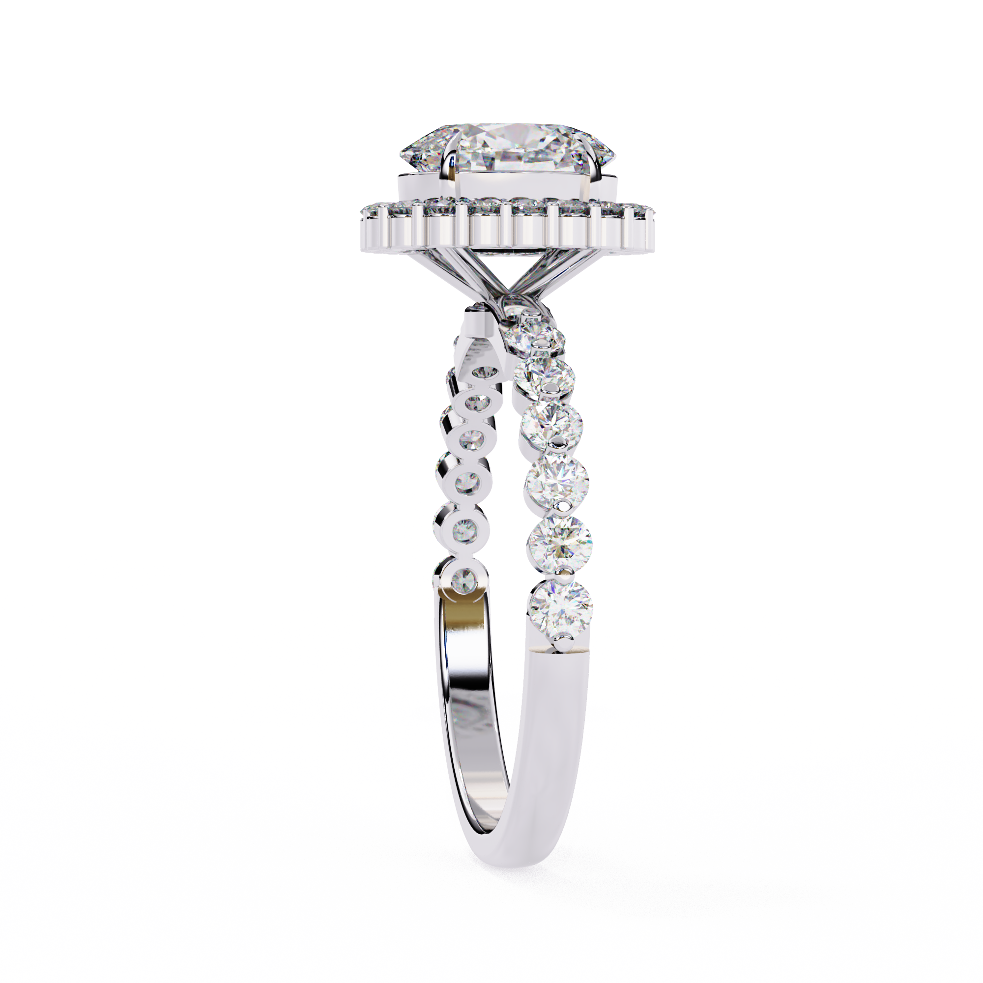 Evelyn Solitaire Oval Diamond Ring 11