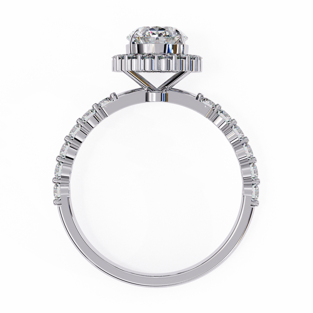 Evelyn Solitaire Oval Diamond Ring 12
