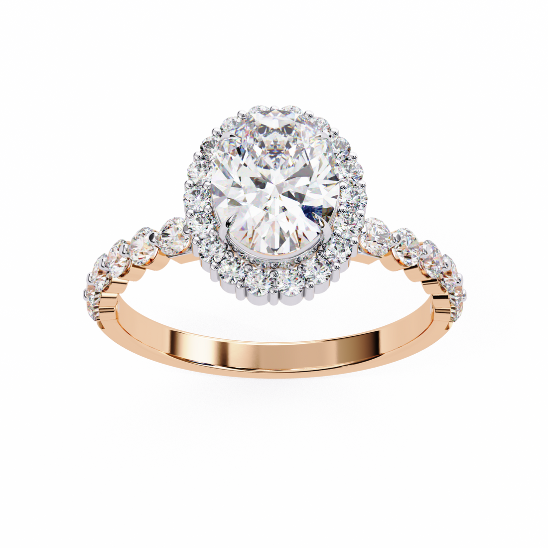 Evelyn Solitaire Oval Diamond Ring 5