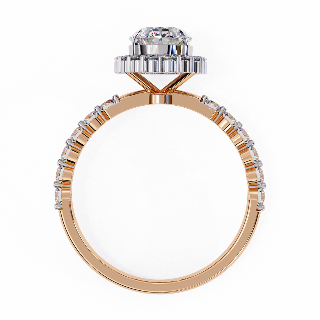 Evelyn Solitaire Oval Diamond Ring 8