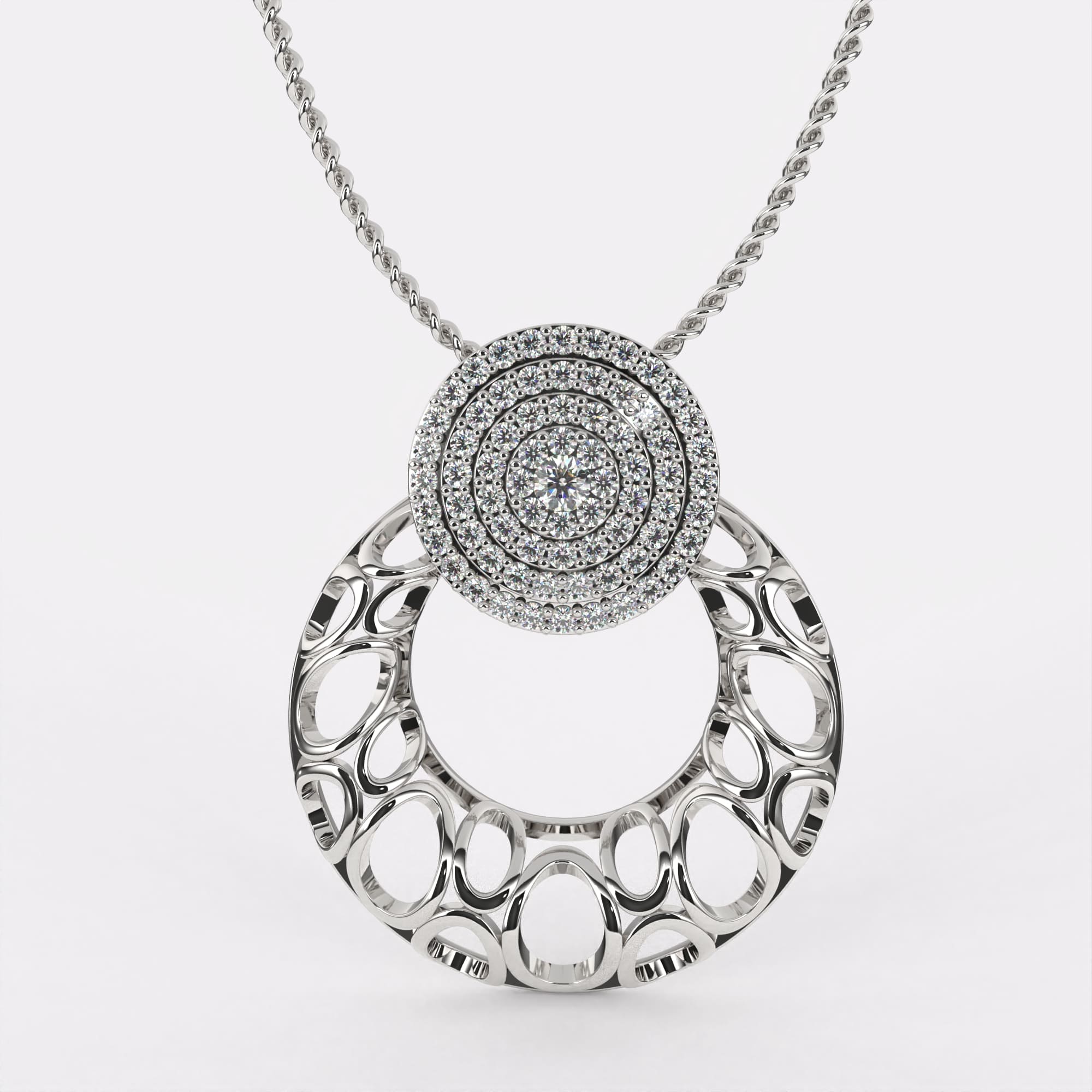 Everyday Elegance Diamond Pendant In 925 Silver