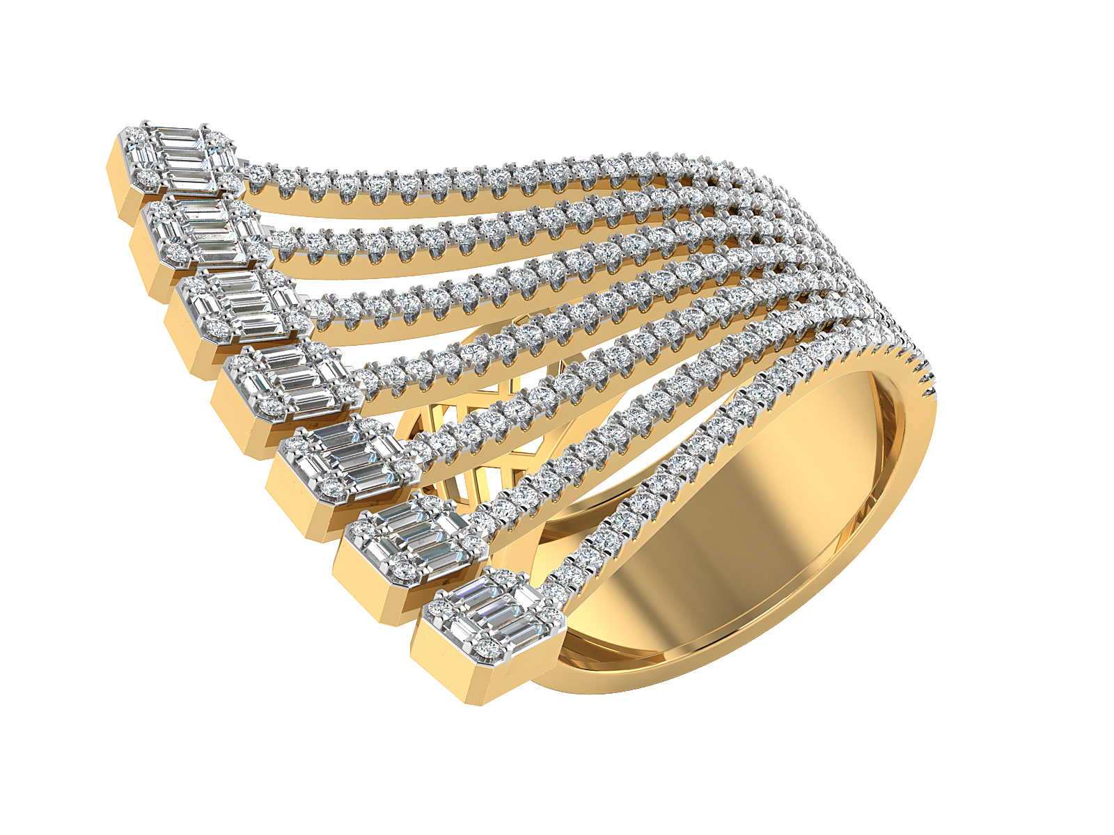 Exquisite Layered  Diamond Ring