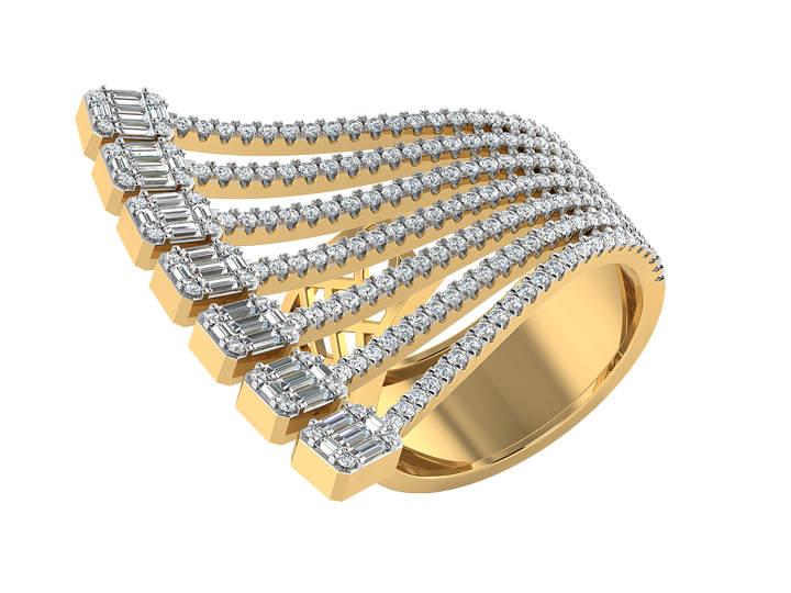 Exquisite Layered  Diamond Ring