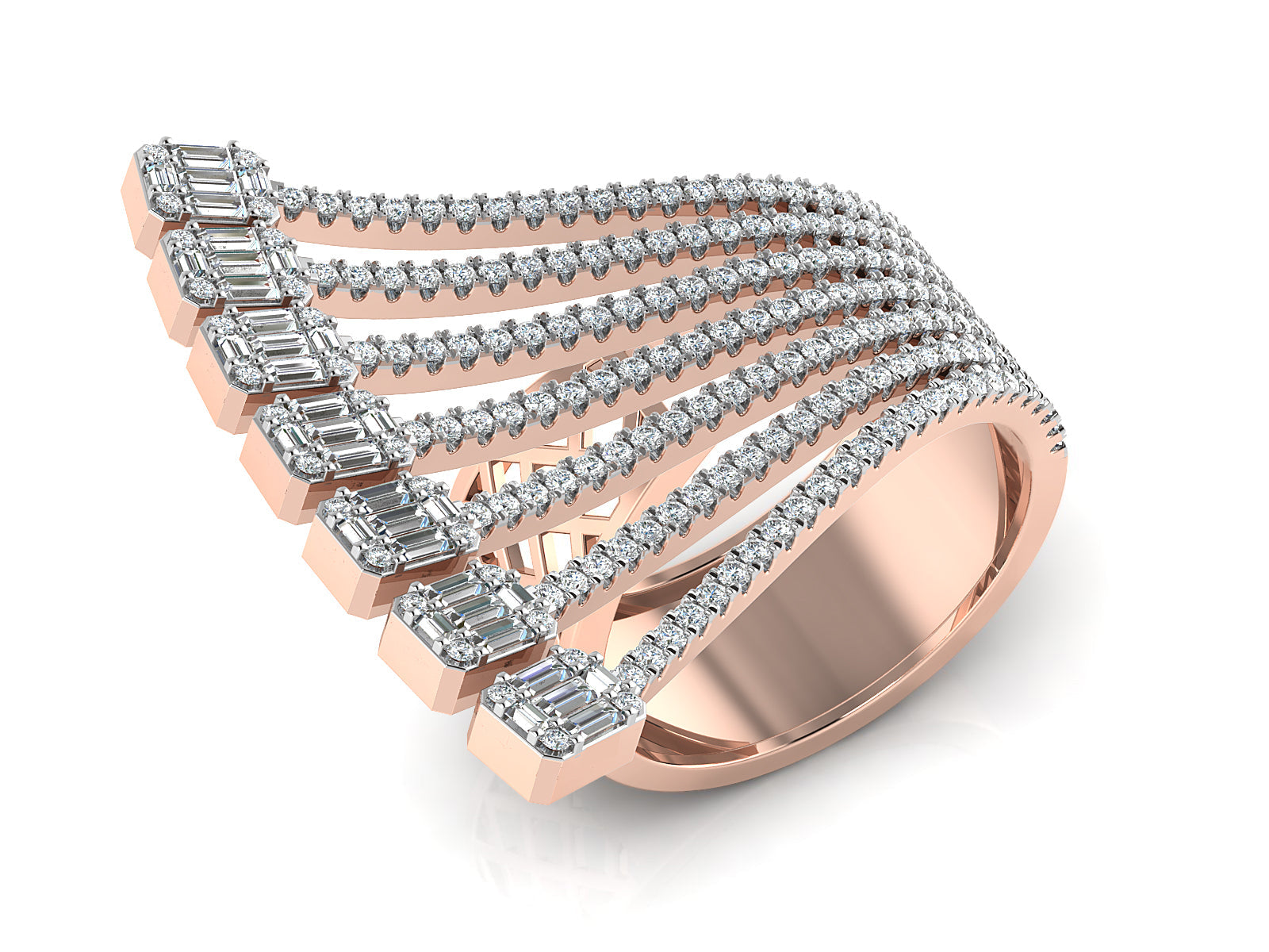 Exquisite Layered  Diamond Ring 4