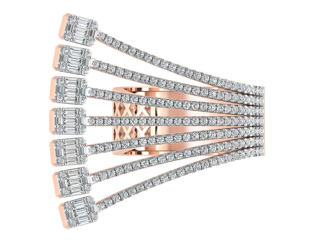 Exquisite Layered  Diamond Ring 5