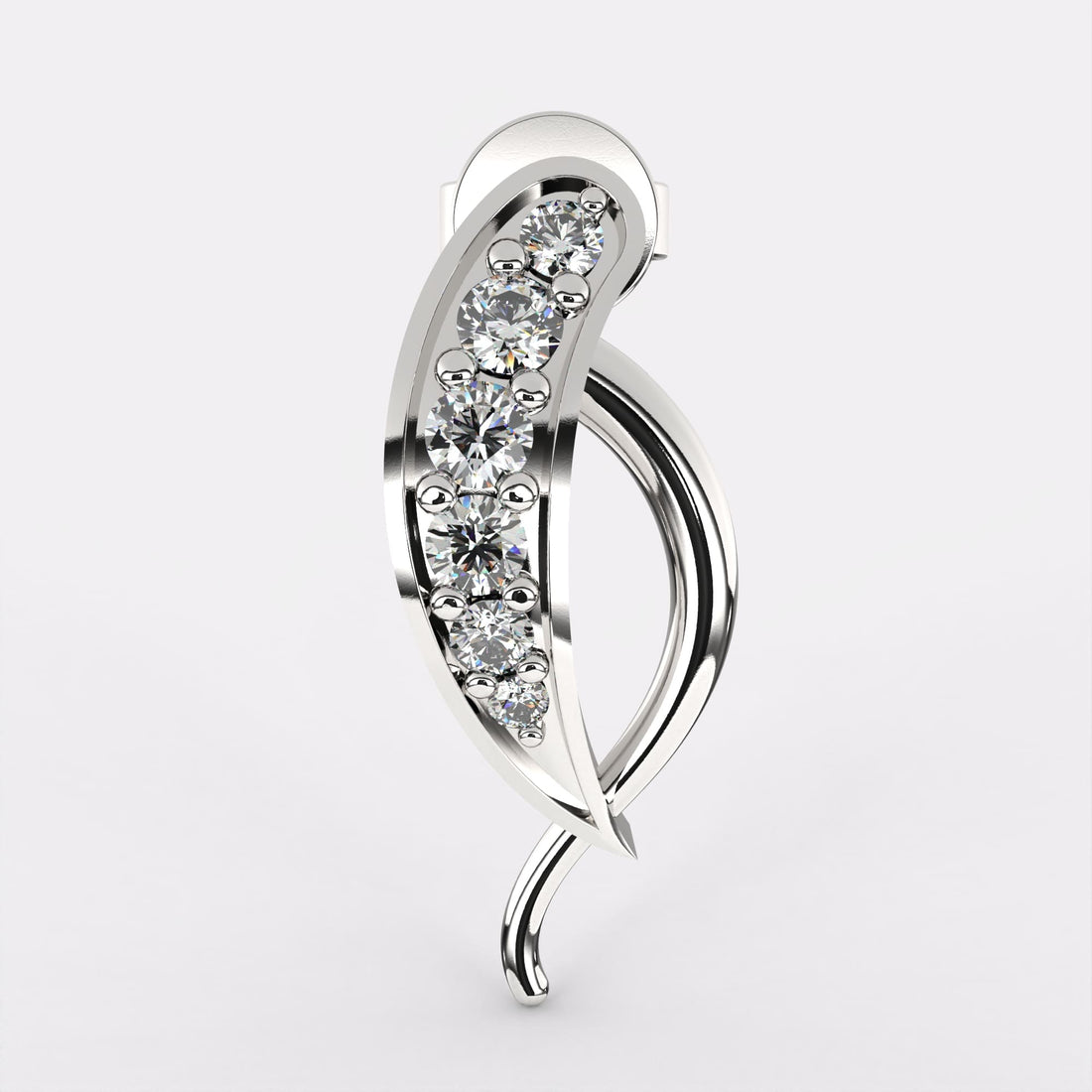 Finley Round Diamond earrings in 925 Silver