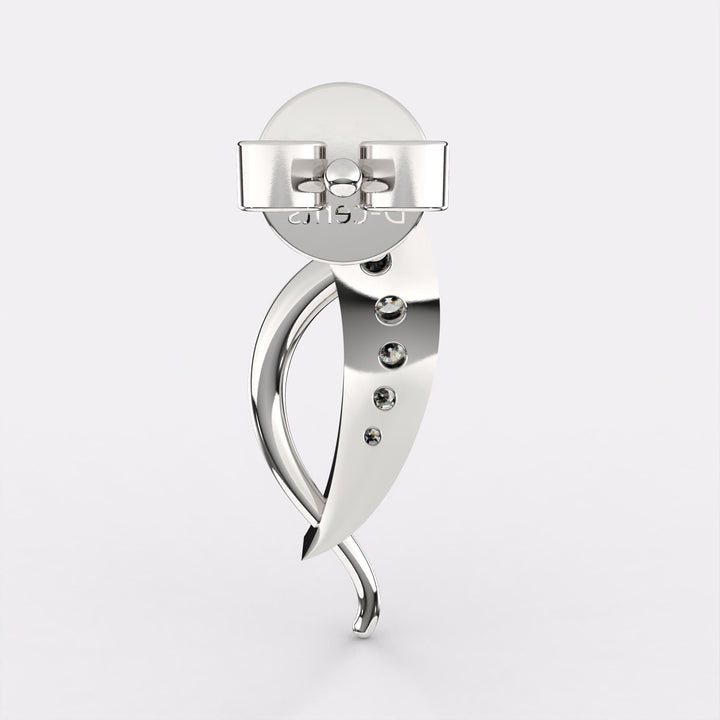 Finley Round Diamond earrings in 925 Silver